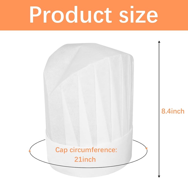 lipetol 12 Pack Chef Hats for Kids, Disposable Paper Chefs Hat Bulk DIY Kids Chef Cap for Baking, Cooking, Activity, Pizza Party - Image 2